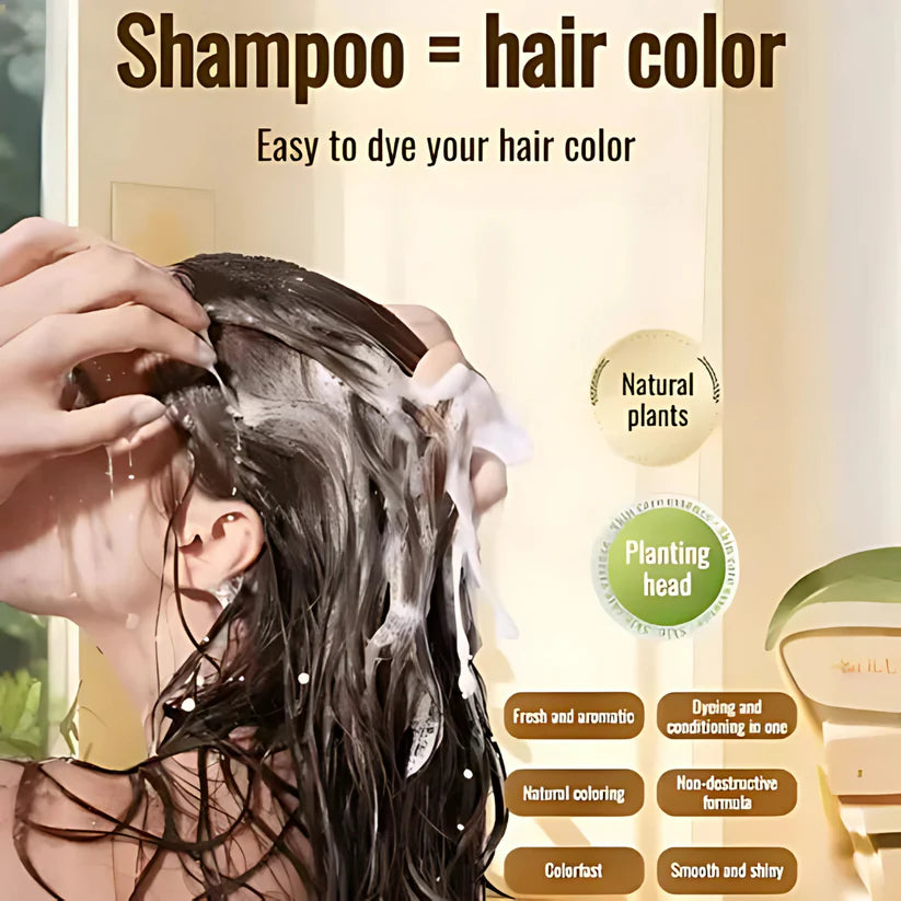 🧴Buy 1 Get 2 FREE - Natural Hair Dye Shampoo🧴🌿